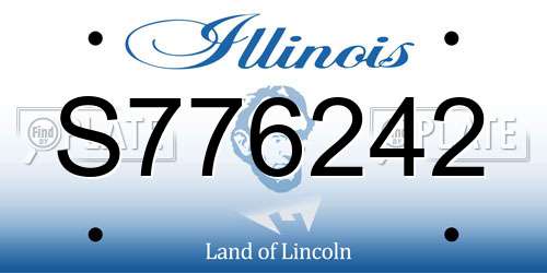 S776242 Illinois License Plate