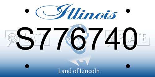 S776740 Illinois License Plate