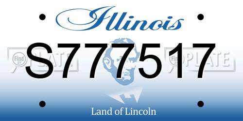 S777517 Illinois License Plate