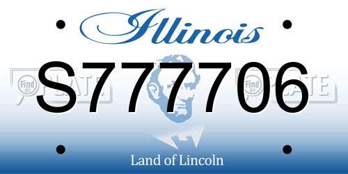 S777706 Illinois License Plate