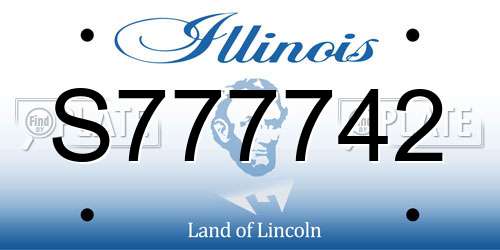 S777742 Illinois License Plate