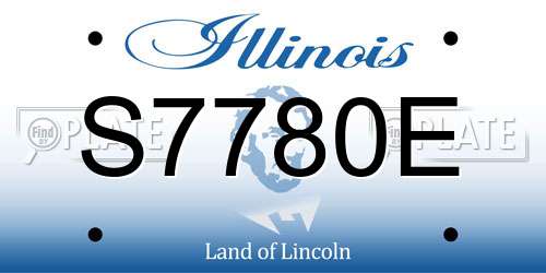 S7780E Illinois License Plate