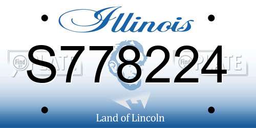 S778224 Illinois License Plate