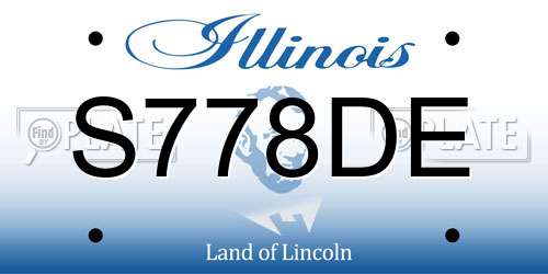 S778DE Illinois License Plate