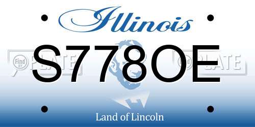 S778OE Illinois License Plate