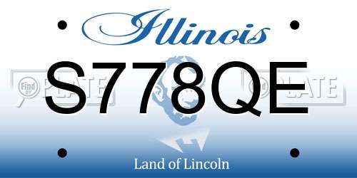 S778QE Illinois License Plate