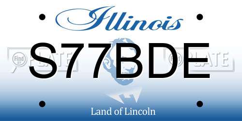 S77BDE Illinois License Plate