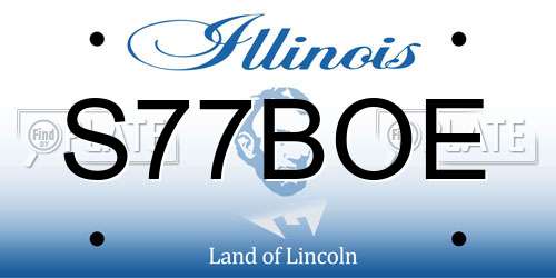 S77BOE Illinois License Plate