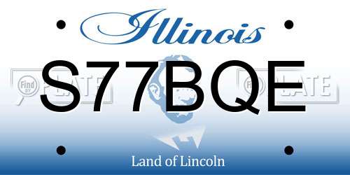 S77BQE Illinois License Plate