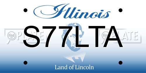 S77LTA Illinois License Plate