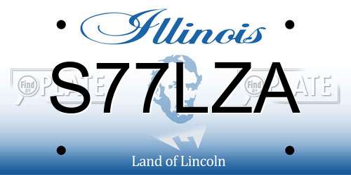 S77LZA Illinois License Plate