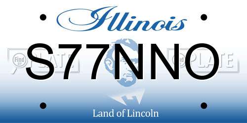 S77NNO Illinois License Plate