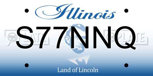S77NNQ Illinois License Plate