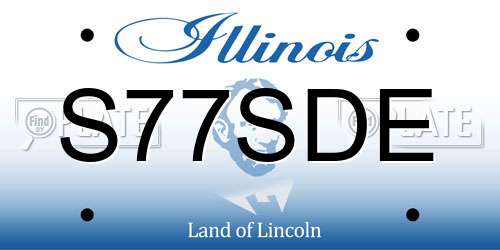 S77SDE Illinois License Plate