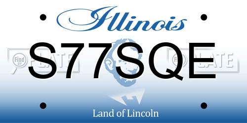 S77SQE Illinois License Plate