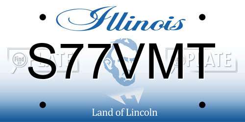 S77VMT Illinois License Plate