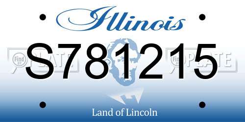 S781215 Illinois License Plate