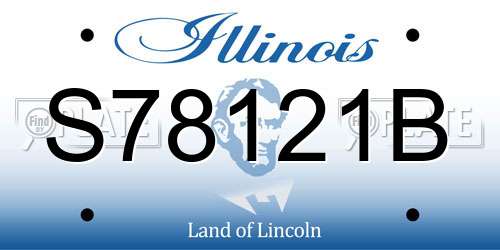 S78121B Illinois License Plate