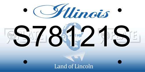 S78121S Illinois License Plate