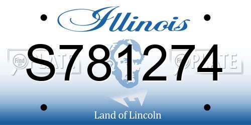 S781274 Illinois License Plate