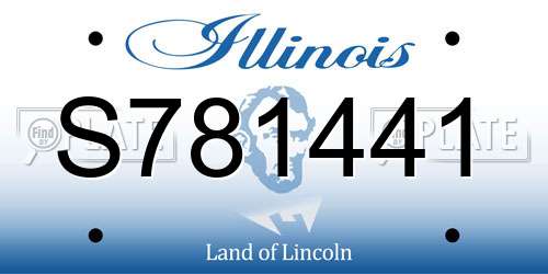 S781441 Illinois License Plate