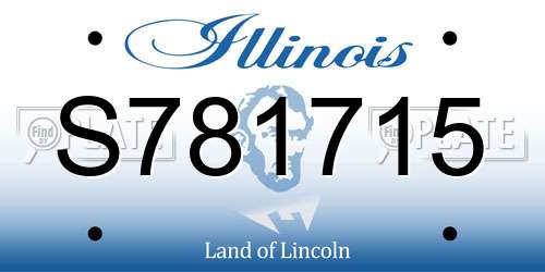 S781715 Illinois License Plate
