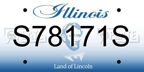 S78171S Illinois License Plate