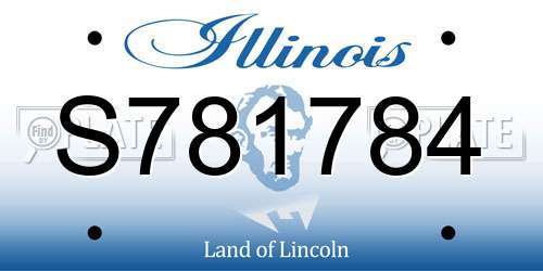 S781784 Illinois License Plate