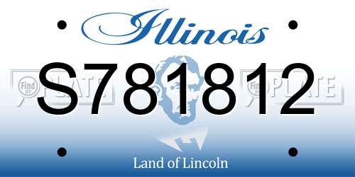 S781812 Illinois License Plate