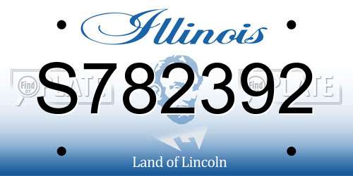 S782392 Illinois License Plate