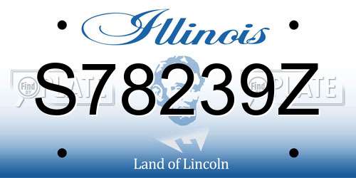 S78239Z Illinois License Plate