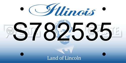 S782535 Illinois License Plate