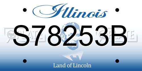 S78253B Illinois License Plate