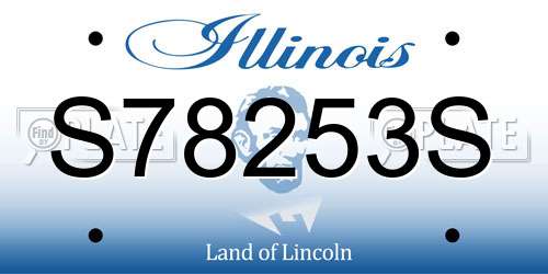 S78253S Illinois License Plate