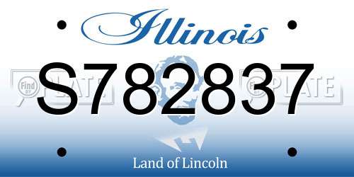 S782837 Illinois License Plate