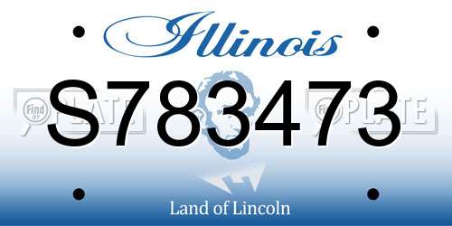 S783473 Illinois License Plate