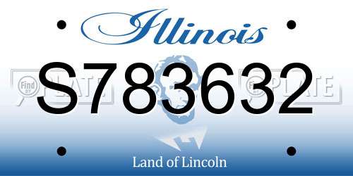 S783632 Illinois License Plate