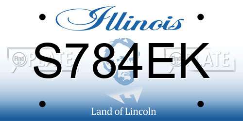 S784EK Illinois License Plate