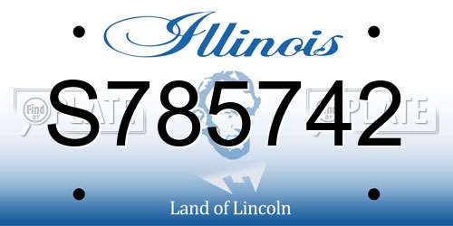 S785742 Illinois License Plate