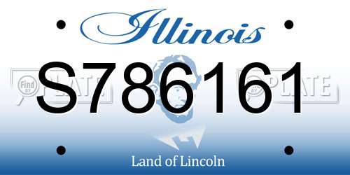 S786161 Illinois License Plate