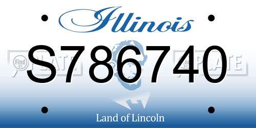 S786740 Illinois License Plate