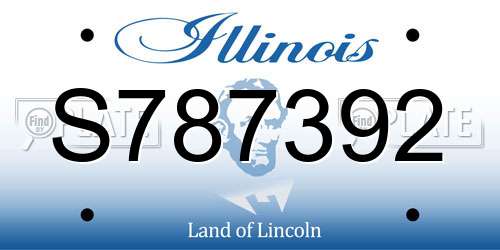 S787392 Illinois License Plate