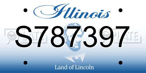 S787397 Illinois License Plate