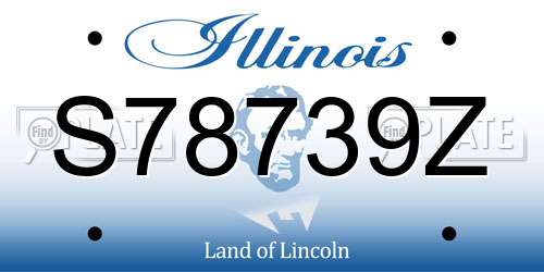 S78739Z Illinois License Plate