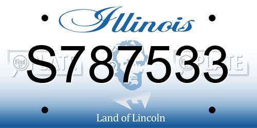 S787533 Illinois License Plate