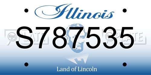 S787535 Illinois License Plate