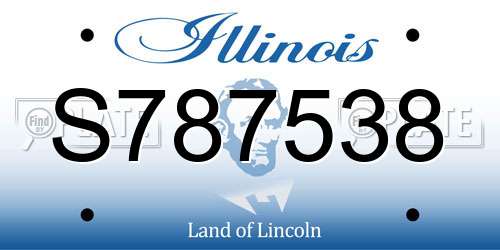 S787538 Illinois License Plate