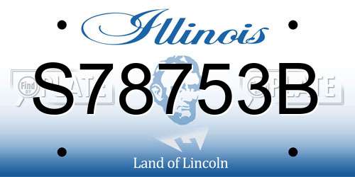 S78753B Illinois License Plate