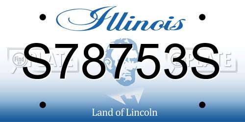 S78753S Illinois License Plate