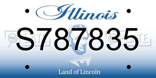 S787835 Illinois License Plate